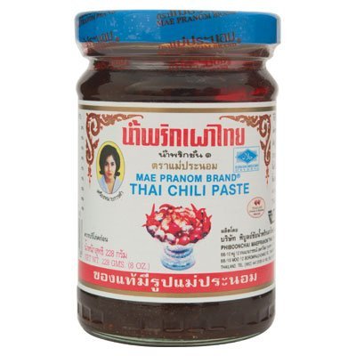 Mae Pranom Thai Chili Paste 8oz. (M) Thai Food Cooking Product of Thailand