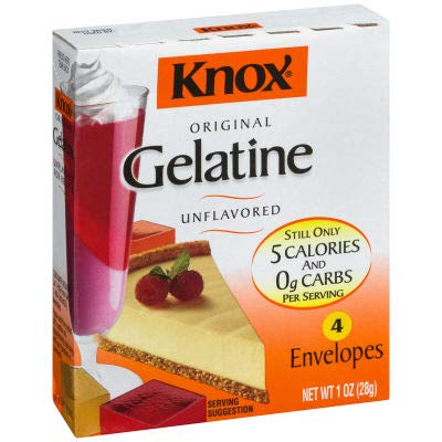 Knox Original Gelatine Unflavored - 1 oz. box (4 individual powder gelatin envelopes)