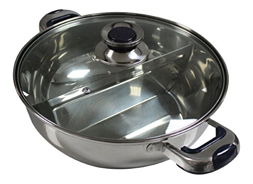 HCX 32 cm Shabu Shabu Dual Sided Hot Pot With Divider