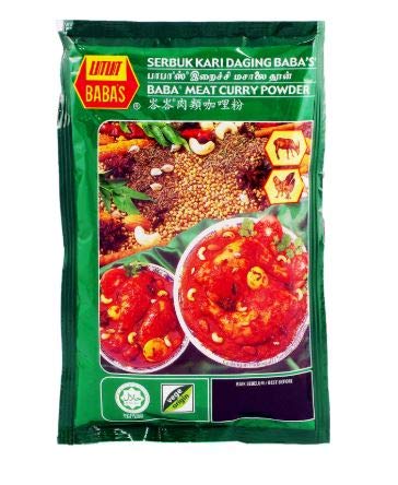 NT# NT# Baba's Packet Curry Powder - Meat 125g -This powder is use for rich curry taste or marinades for chicken and meats