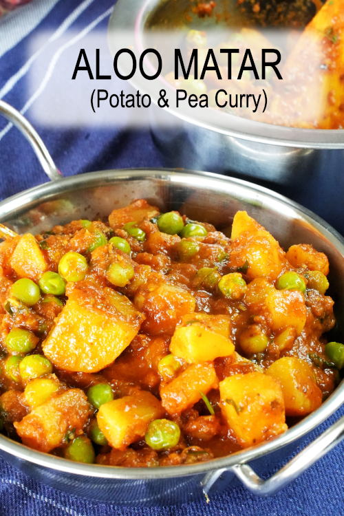 Aloo Matar gravy recipe - How to cook potatoes and peas curry