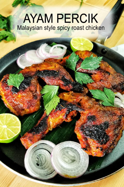 Spicy roast chicken is based on the original ayam percik recipe from the Kelantan state of Malaysia.