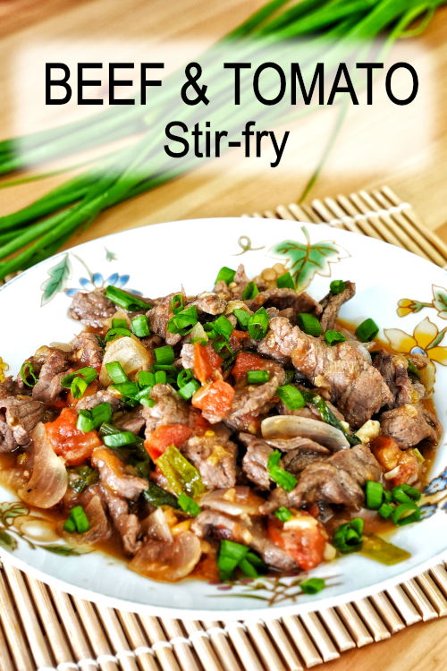 Beef and tomato stir-fry - easy Chinese recipe with great taste