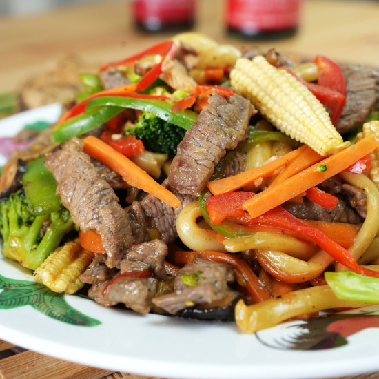 beef noodle stir-fry square