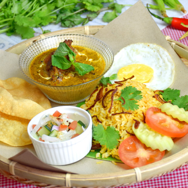 biryani rice with butter chciken