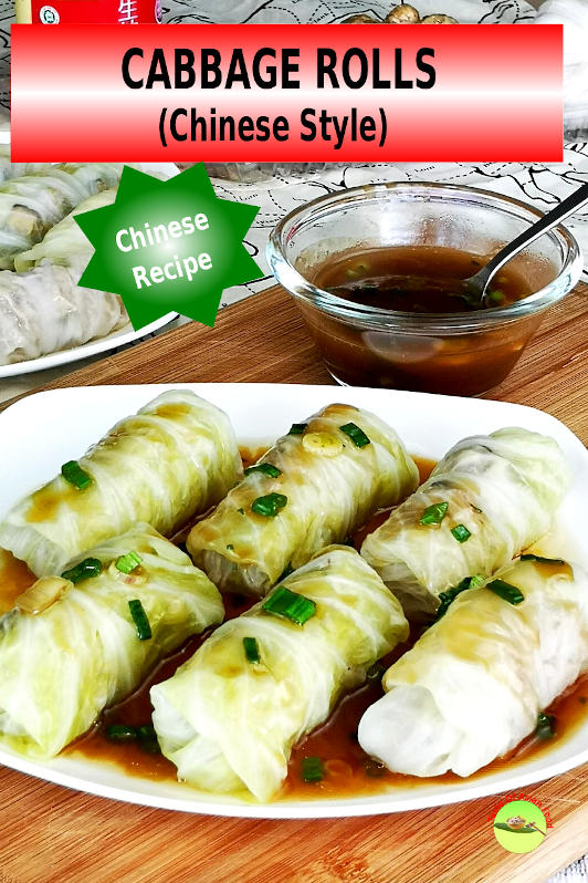 Stuffed cabbage roll with minced meat and mushrooms filling. Steam to perfection. Drizzle with a superior gravy. Serve as Chinese dim sum. 