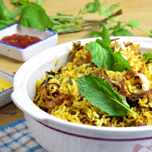 biryani rice with chicken