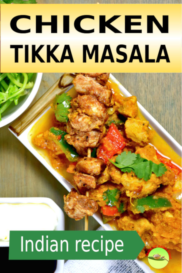 Chicken tikka masala was invented by improvising the chicken tikka, a traditional dish in Bangladesh, India, and Pakistan. Chicken tikka a prepared with boneless chicken meat marinated with various spices and yogurt and then bake in the tandoor on skewers. Chicken tikka masala goes a step further by cooking grilled meat in a gravy flavored with a myriad of spices. 