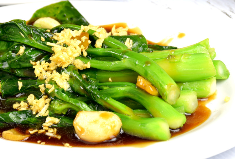 Chinese broccoli close up