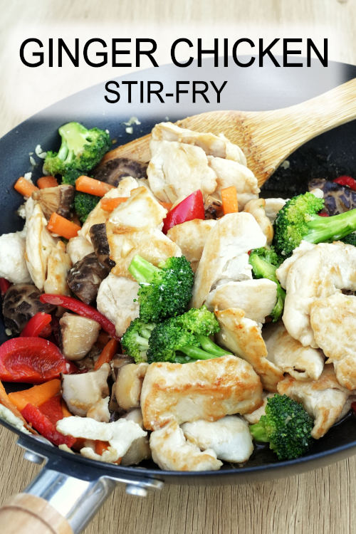 Try this delicious ginger chicken stir-fry that can be on your table in just 30 minutes. Easy and flavorful!