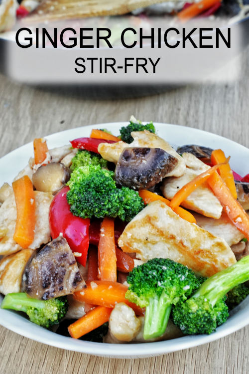 Try this delicious ginger chicken stir-fry that can be on your table in just 30 minutes. Easy and flavorful!