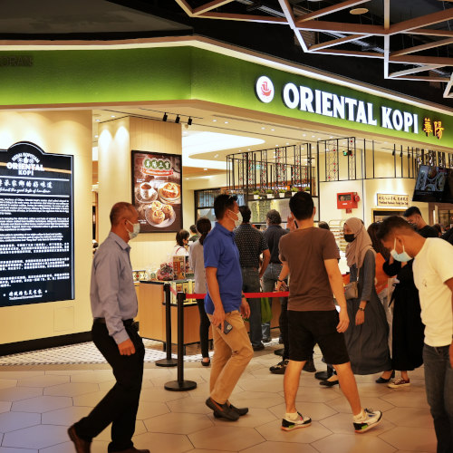 Oriental kopi, one of the leading local coffee chop in Malaysia that sells kaya toast