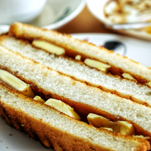 close-up of the kaya toast