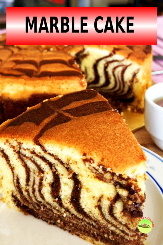 Easy marble cake recipe.  It is a pound cake recipe with chocolate streaks, soft, tender, moist. You don’t need a marble cake mix, just make from scratch!