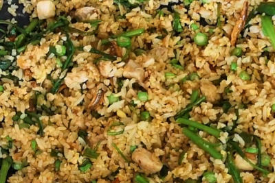 Nasi goreng - kangkung wilted