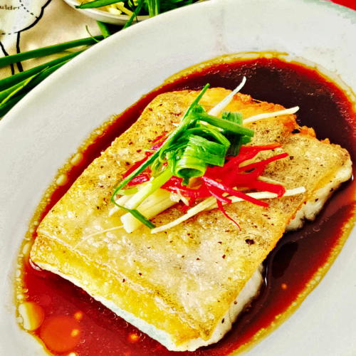 pan-fried halibut with crispy skin