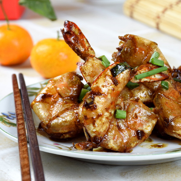 Chinese style pan-fried prawns, chinese prawn recipe