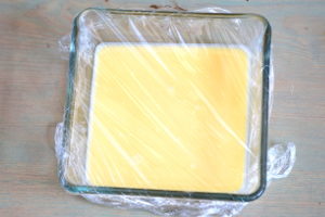 steamed eggs with cling film