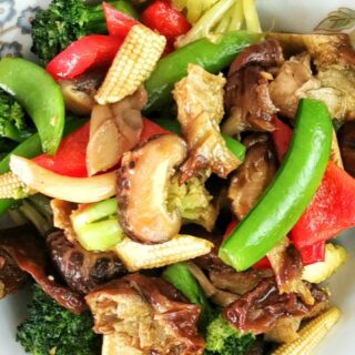 Vegan chicken stir fry