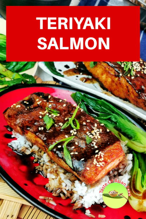 This easy teriyaki salmon recipe is surprisingly delicious, with a combination of sweet, salty, and savory tastes. The teriyaki salmon recipe is prepared with homemade authentic teriyaki sauce and does not require lengthy marinating.  Once the skin is perfectly sear, it will remain crispy even after doused in the sauce.