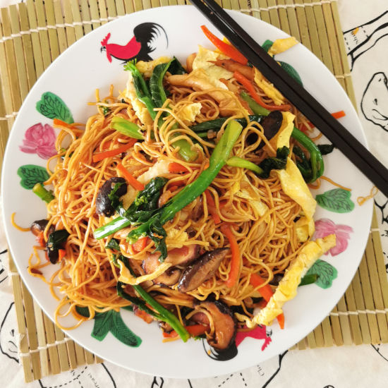 Vegetable stir fry noodles recipe square