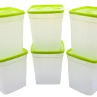 Arrow Reusable Plastic Storage Container Set, 6 Pack, 1 Quart / 4 Cup Each – Food, Meal Prep, Leftovers – Freeze, Store, Reheat - Clear Container Set With Lids – BPA-Free, Dishwasher / Microwave Safe