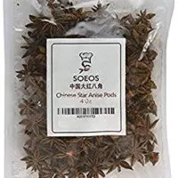 Soeos Star Anise Seeds (Anis Estrella), Whole Chinese Star Anise Pods, Dried Anise Star Spice, 4 oz.