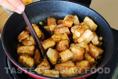 General Tsos tofu - add tofu and mix